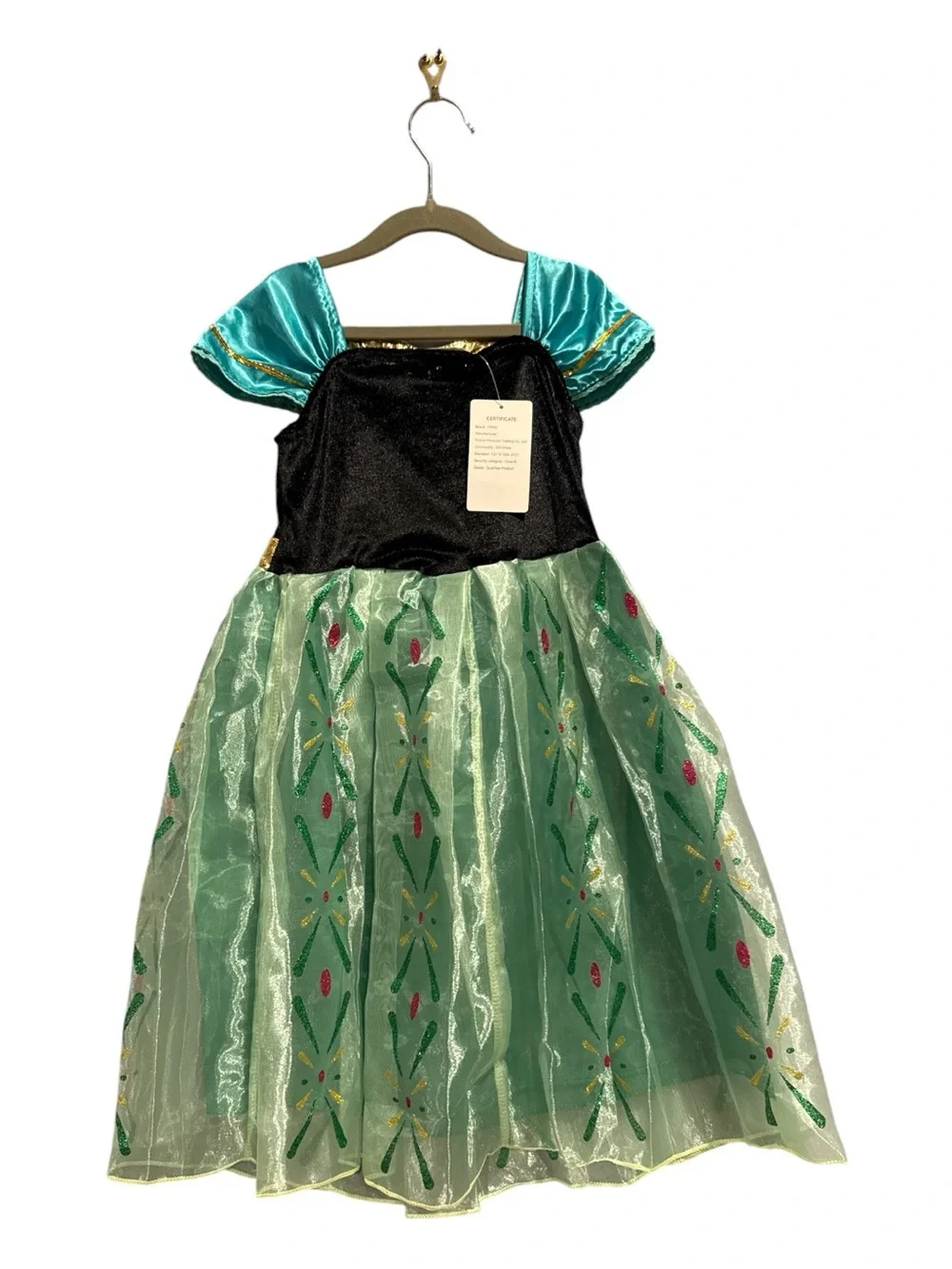 Kids Belle Toddler Girl Costume Halloween Princess Anna Dress Size 4T-5T